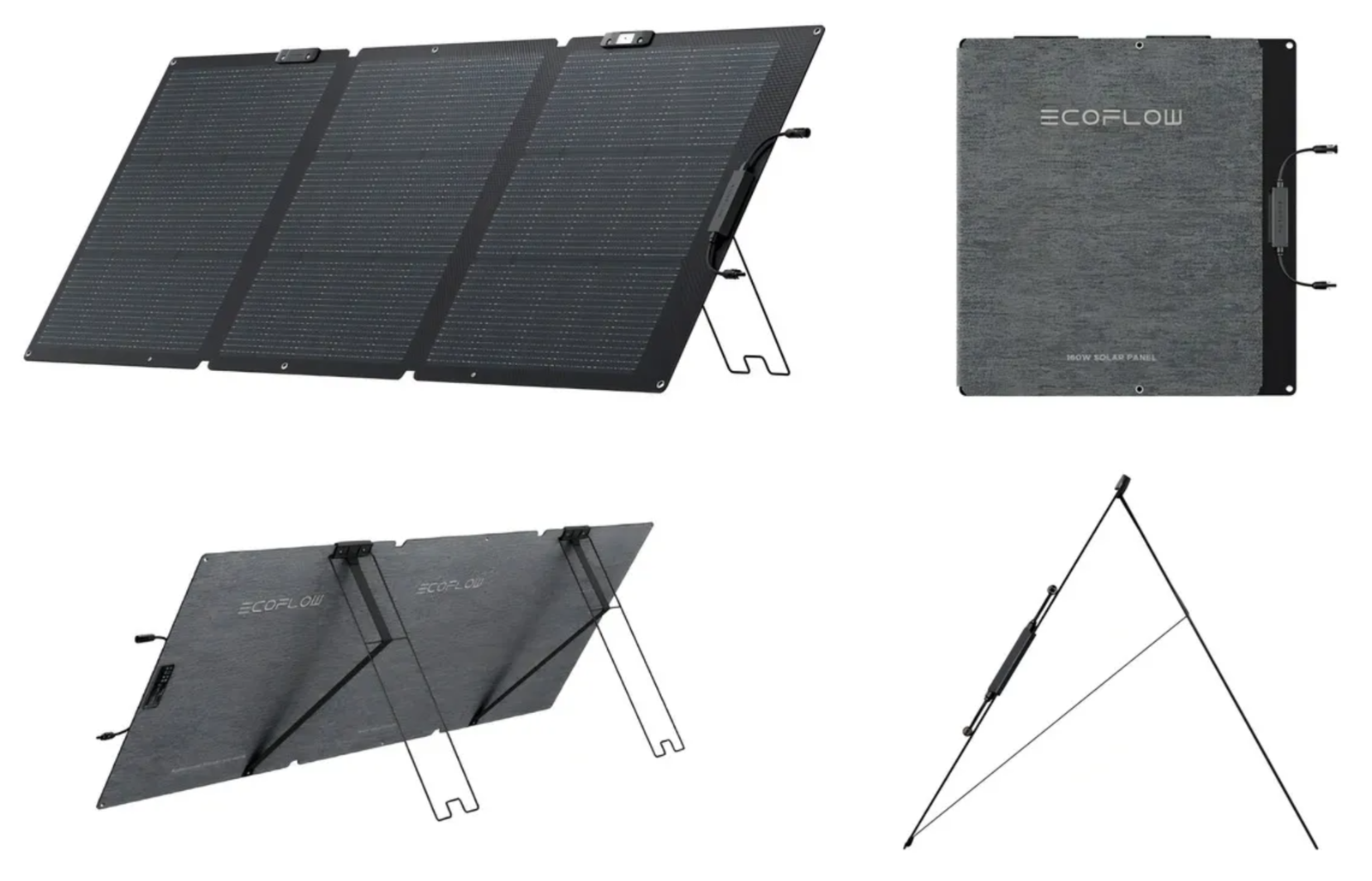Placa Solar Portátil Dobrável Ecoflow 160w P168